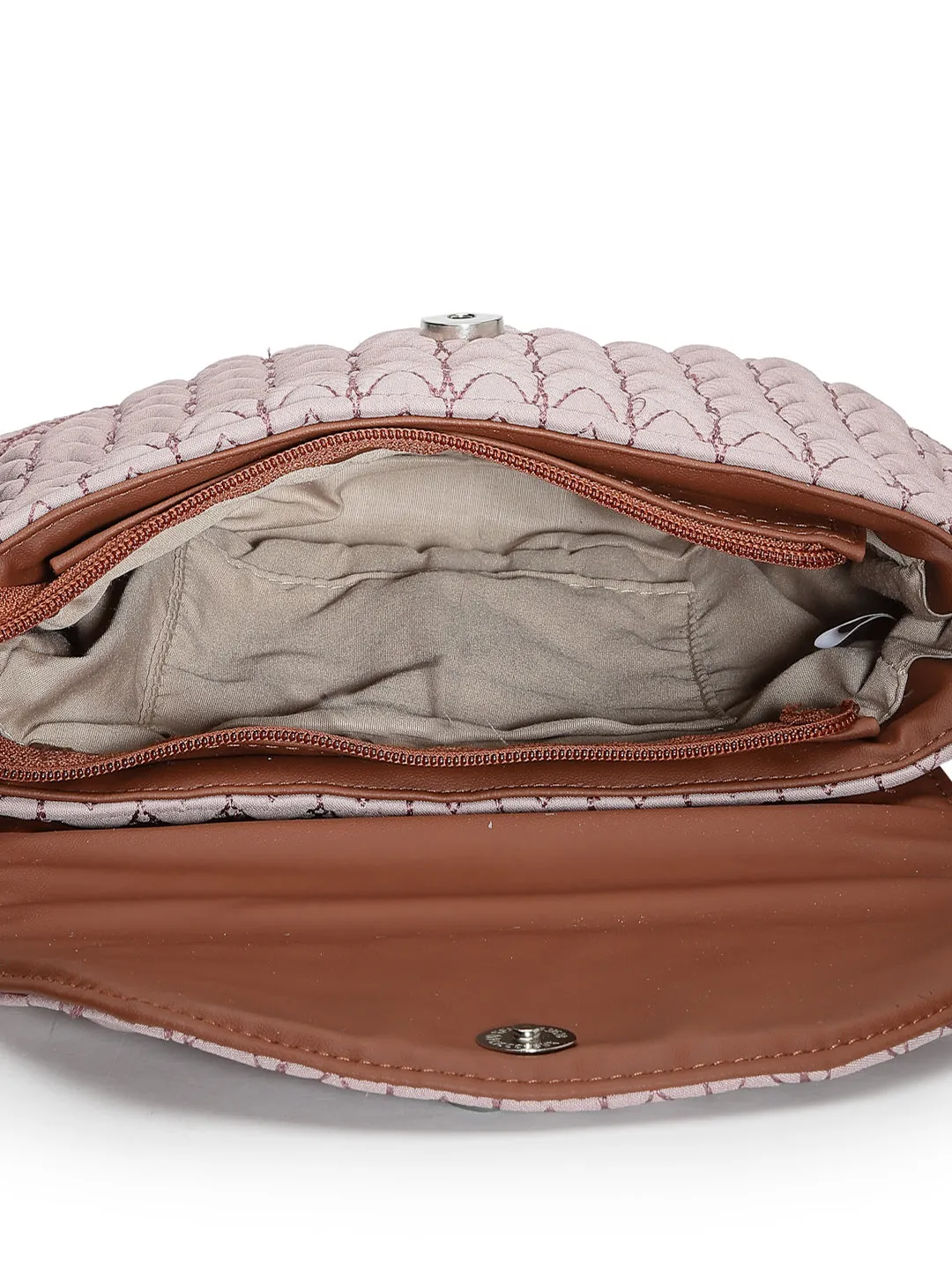 Uno Chevron Quilted Polyester Sling Bag