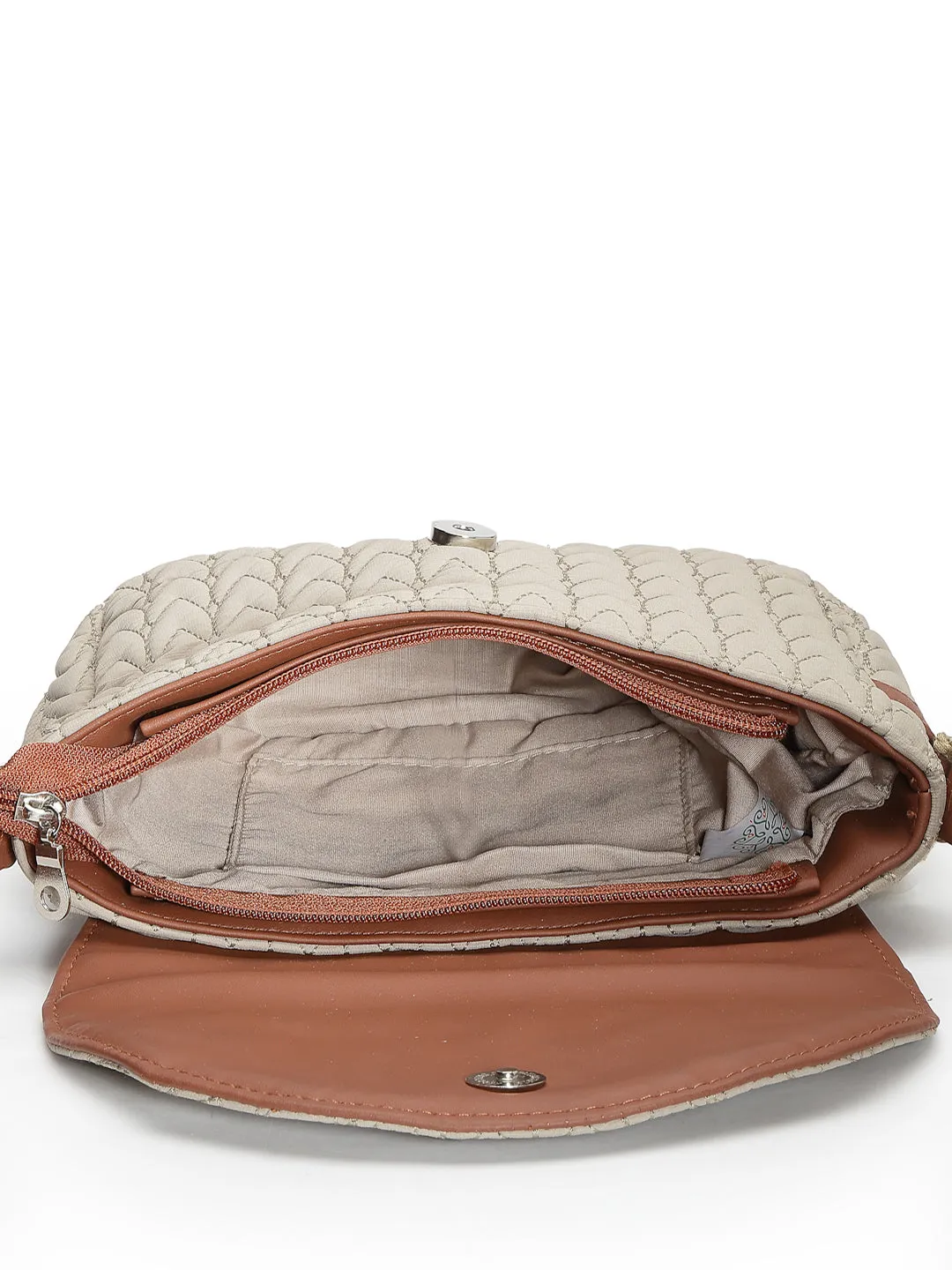 Uno Chevron Quilted Polyester Sling Bag