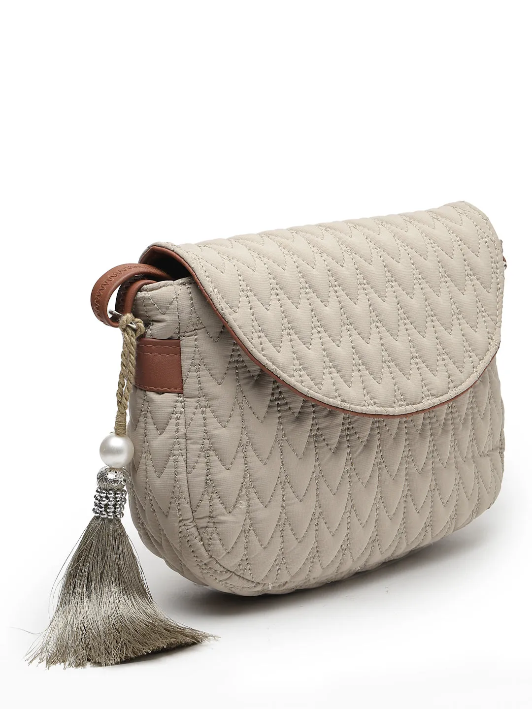 Uno Chevron Quilted Polyester Sling Bag