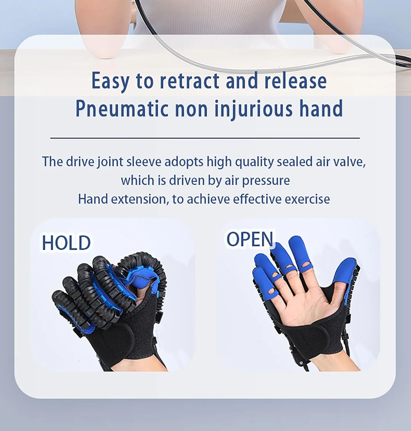 Upgraded Electric Hand Therapy Gloves, Adjustable Finger Rehabilitation Training Device for Hand Mobility, Grip Strength, Arthritis and Physical Exercise