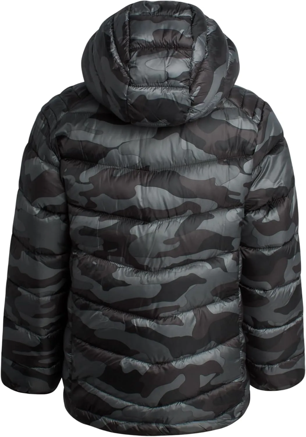 URBAN REPUBLIC Boys’ Foldable Hooded Jacket – Insulated Weather Resistant Bubble Puffer Windbreaker Coat for Boys Sizes 4-20