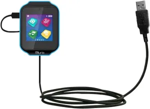 USB Data Hot Sync Straight Cable Designed for The KD Interactive Kurio Watch with Charge Function – Two Functions in one Unique Gomadic TipExchange Enabled Cable