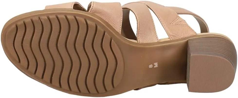 VANELi Womens Mayo Block Sling Back Casual Sandals Casual Mid Heel 2-3" - Brown
