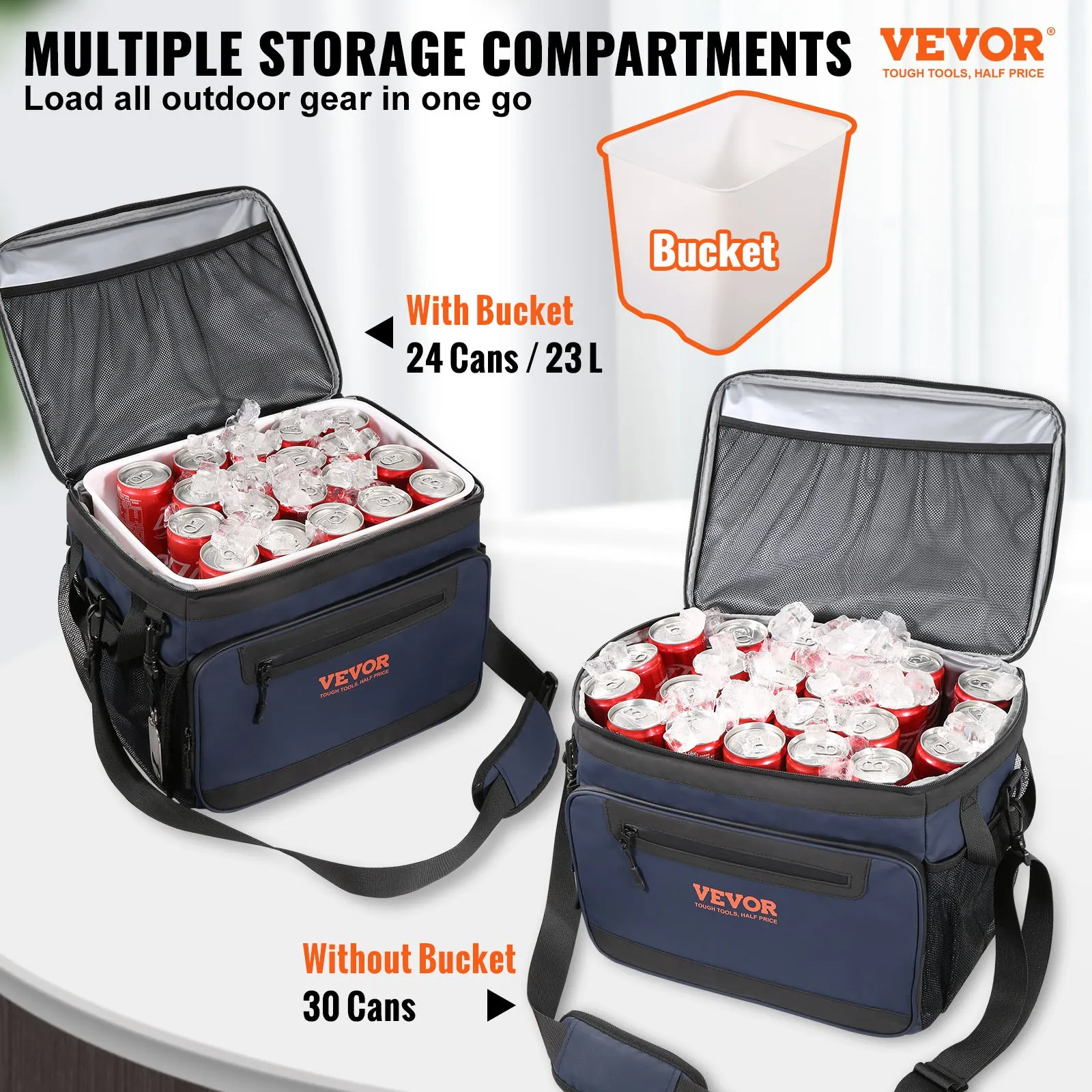 VEVOR Hardbody Cooler Bag, 30 Cans - Insulated, Leakproof, and Waterproof