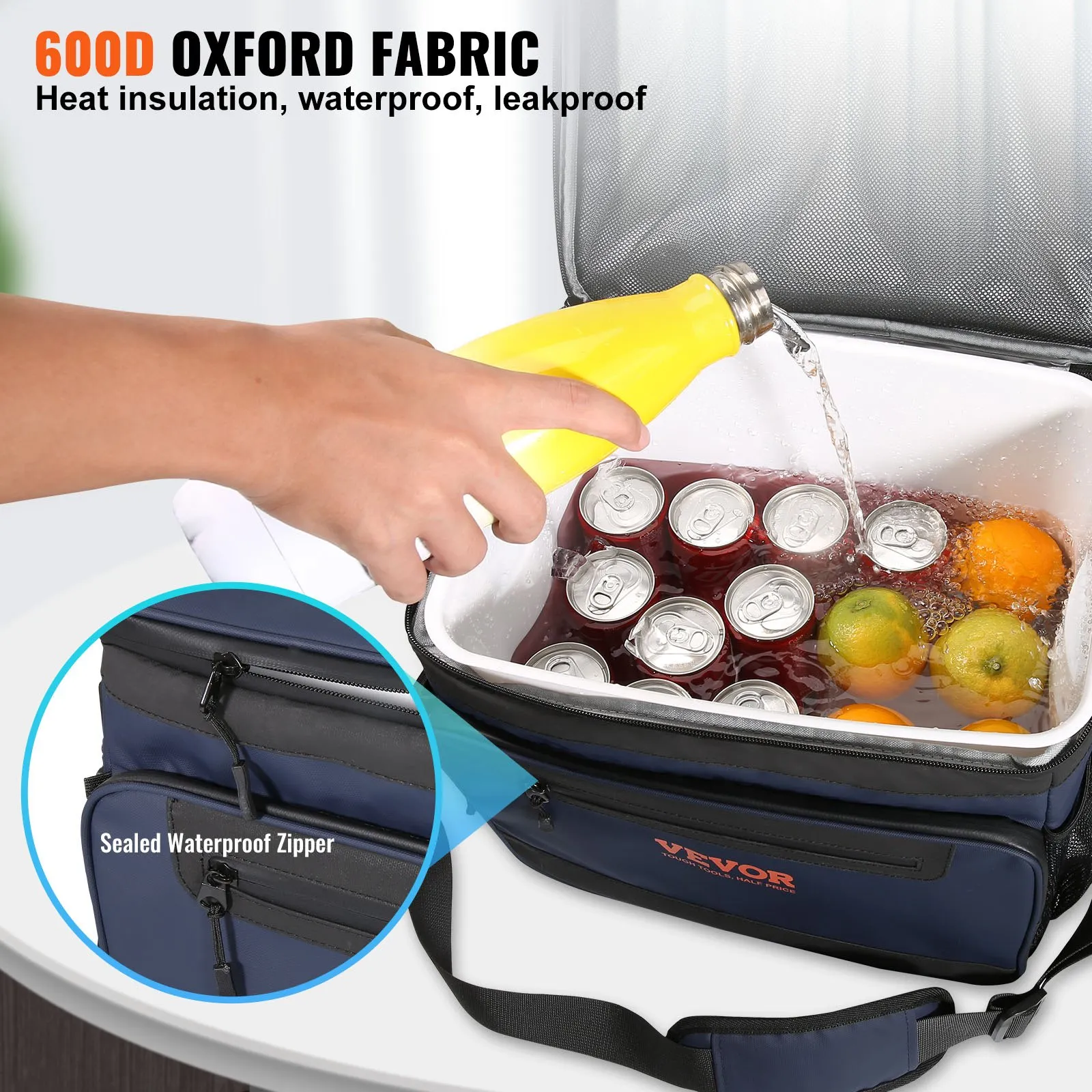 VEVOR Hardbody Cooler Bag, 30 Cans - Insulated, Leakproof, and Waterproof
