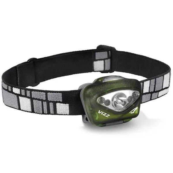 Vizz Headlamp w-LED, Green, 205 lm