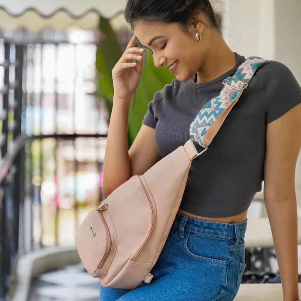 Voyager One Shoulder Cross Body Bag Pink