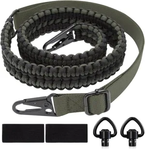 VVAAGG 2 Point QD Sling Adjustable 550 Paracord Sling with Metal Hook and QD Sling Swivels for Hunting