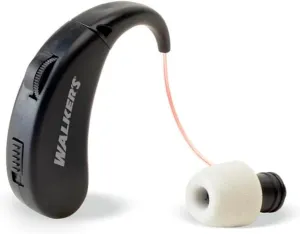 WALKER'S Ultra Ear BTE Rechargeable Compact Adjustable 22dB Noise Reduction Hunting Outdoor Sound Amplifier Hearing Enhancer | Ear Tips, USB Charging Cable, Cleaning Brush - Single