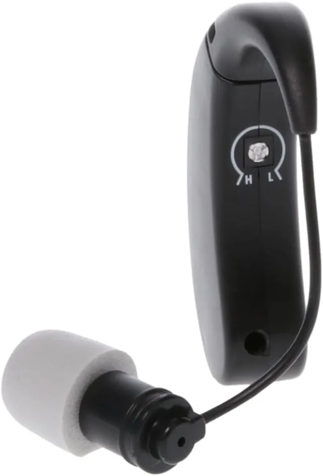 WALKER'S Ultra Ear BTE Rechargeable Compact Adjustable 22dB Noise Reduction Hunting Outdoor Sound Amplifier Hearing Enhancer | Ear Tips, USB Charging Cable, Cleaning Brush - Single