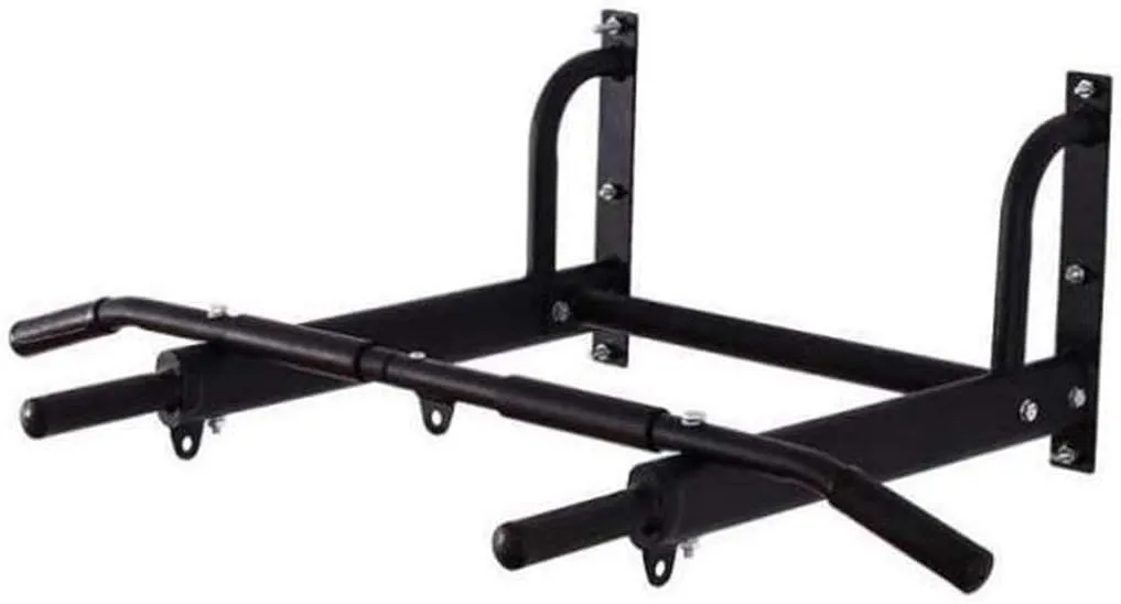 Wall-Mounted Pull Rod Multi-Function Indoor Horizontal Bar Pull-Up Device Home Wall Fixed Wall Perforated Single Parallel Bars Fitness Equipment, A45*67*96, Black
