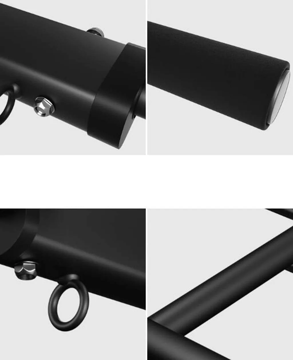 Wall-Mounted Pull Rod Multi-Function Indoor Horizontal Bar Pull-Up Device Home Wall Fixed Wall Perforated Single Parallel Bars Fitness Equipment, A45*67*96, Black