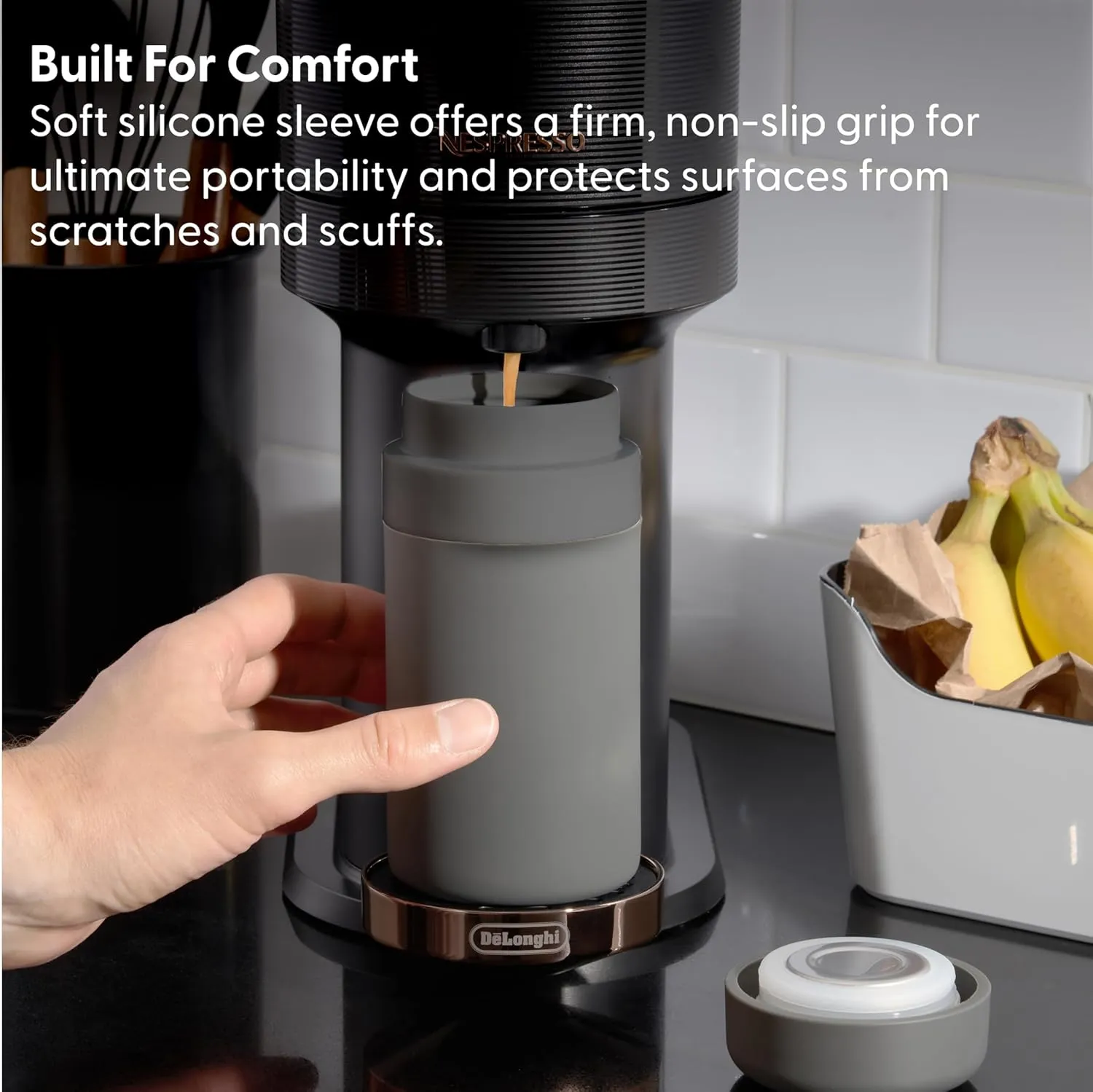 W&P Porter Insulated Bottle 12 oz | Clean Taste Ceramic Coating for Water, Coffee, & Tea | Wide Mouth Vacuum Insulated | Dishwasher Safe, Charcoal