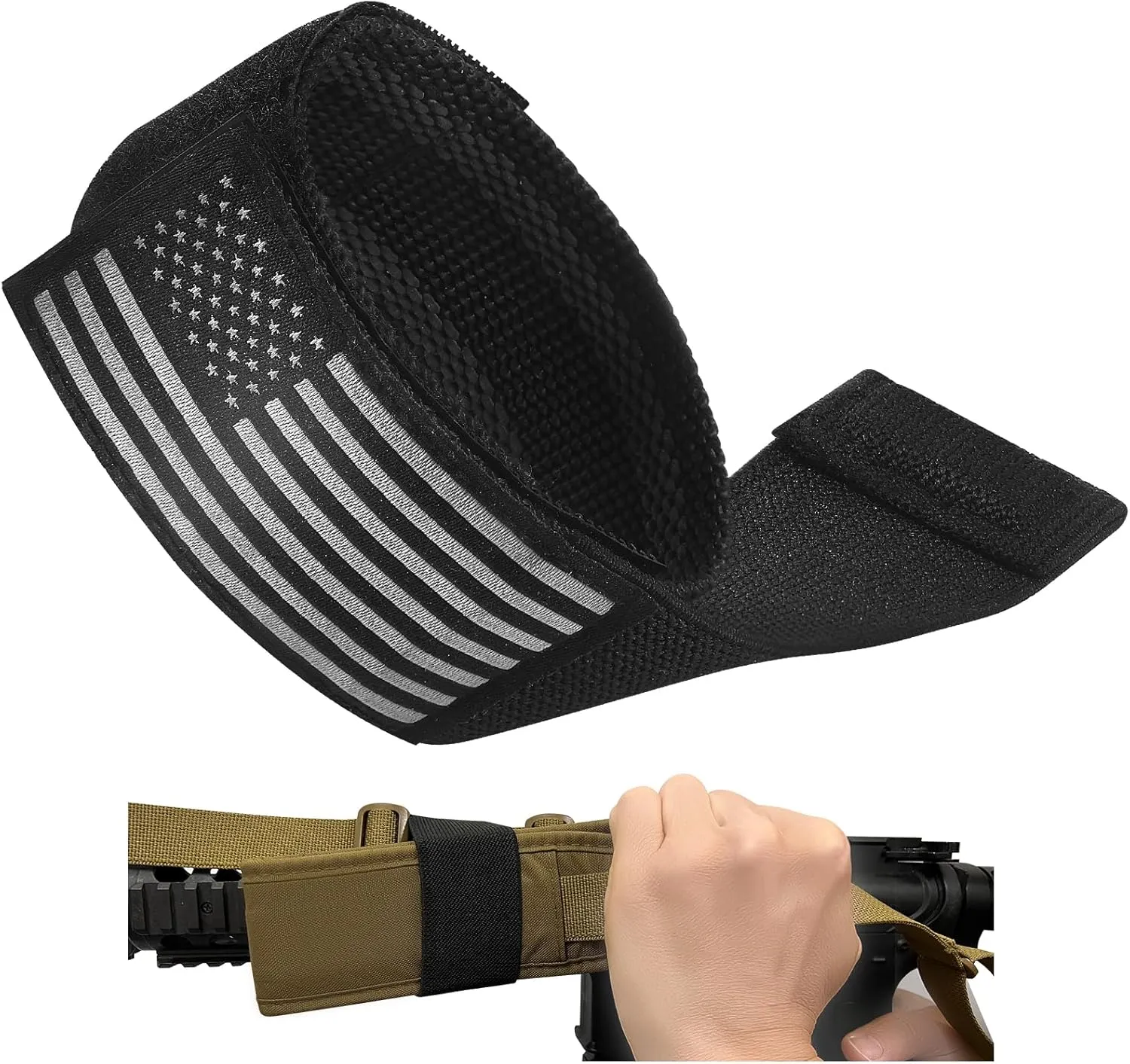 Warbull Magnetic Sentry Strap Retainer Band, Quick Access Rifle Sling Strap, Adjustable Sling Keeper Retention Band, Ideal Gift as Gun Accessories for Rifle, Shotgun, Hunting, Shooting
