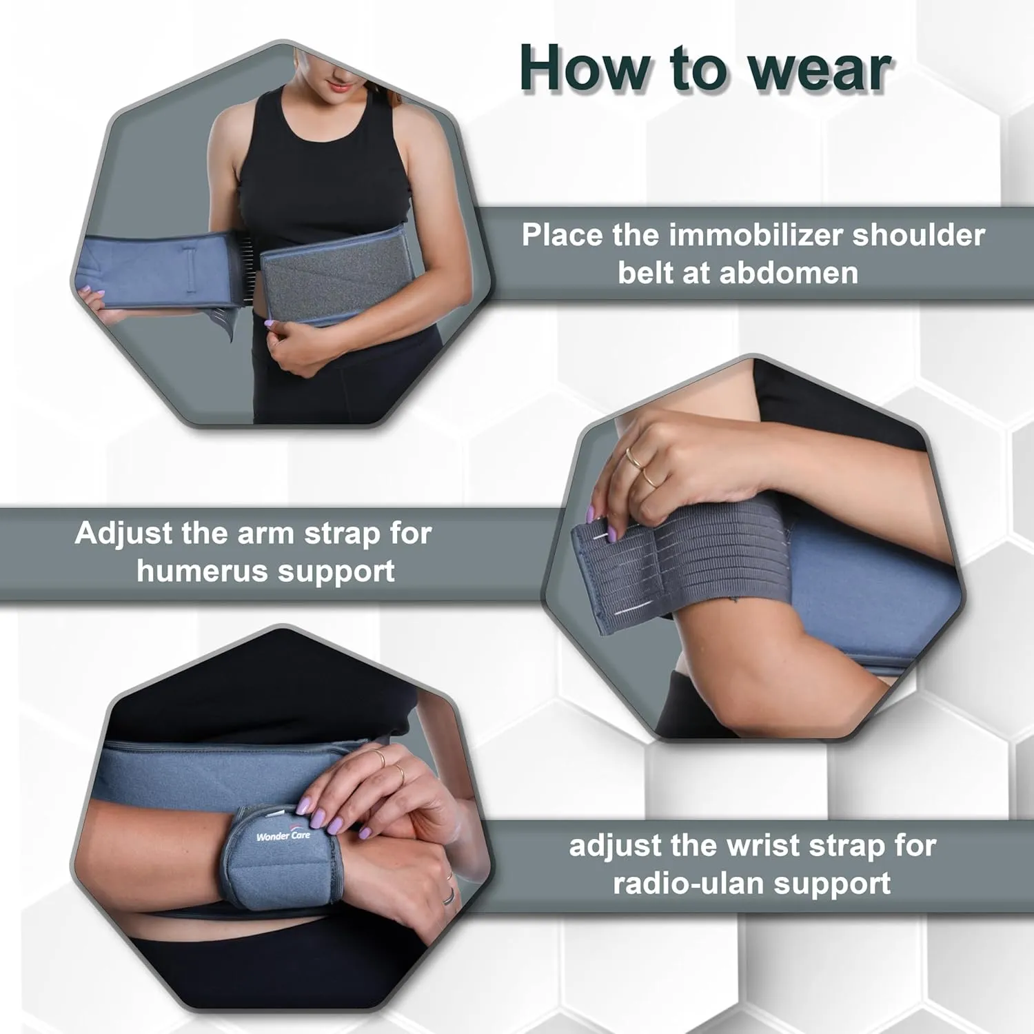 WC shoulder support brace arm slings shoulder immobilizer youth shoulder brace- Shoulder stabilizer Compression Brace rotator cuff surgery sling Left-Right arm sling-Size2 (31"-35")