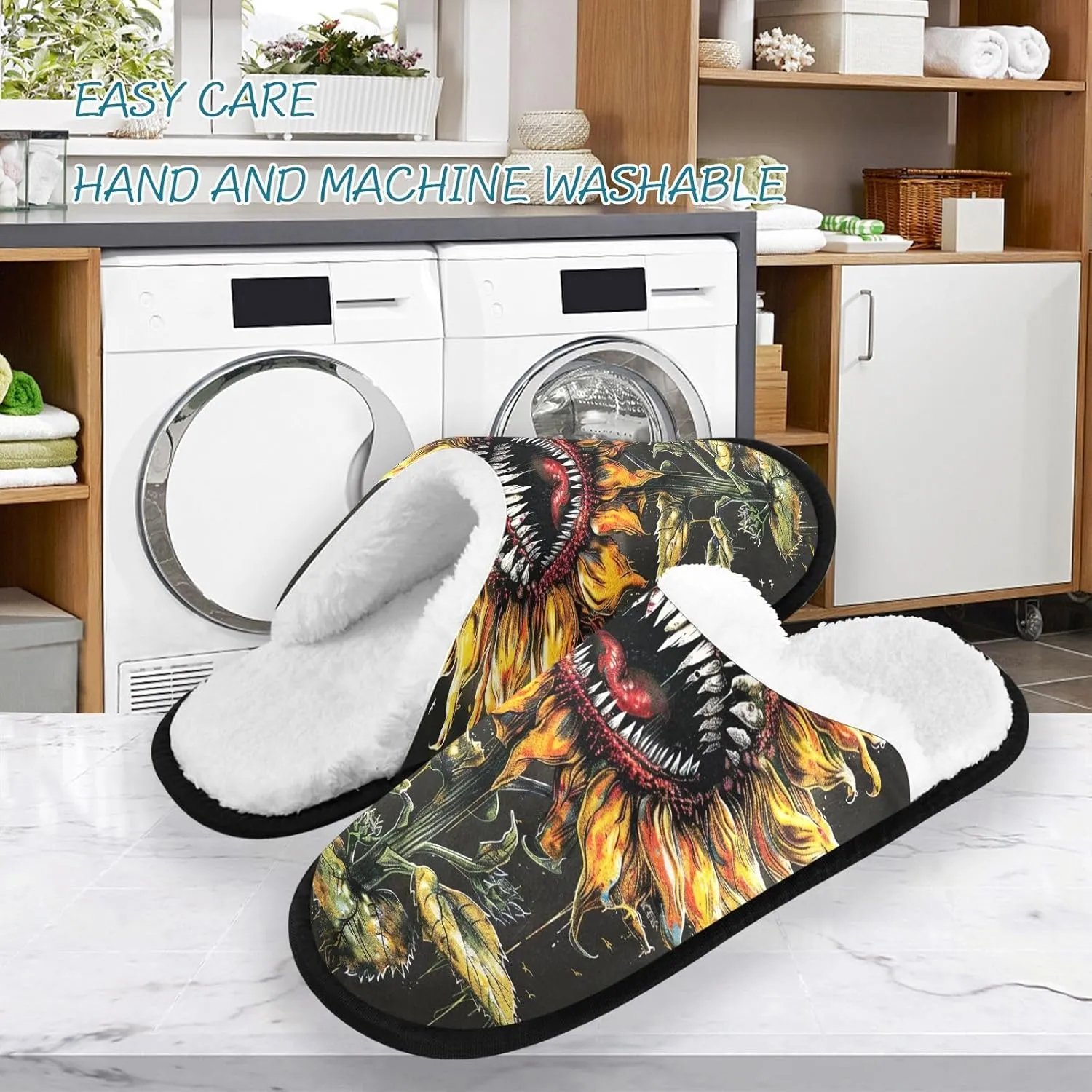 Womans House Slippers, a Psychedelic Dreamscape with Swirling Colors Soft Spa Slippers, Comfy Hotel Slippers House Slippers for Women