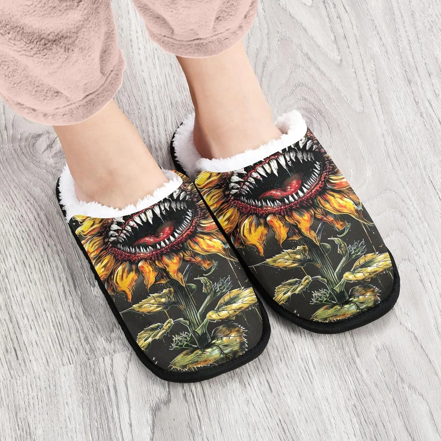 Womans House Slippers, a Psychedelic Dreamscape with Swirling Colors Soft Spa Slippers, Comfy Hotel Slippers House Slippers for Women