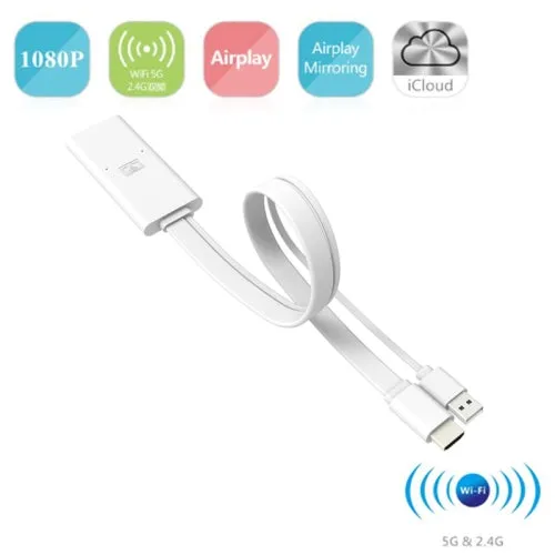 X6 Dual Band AirCast 2.4G / 5G Wifi Complete 1080P Miracast HDMI TV Dongle, Support Android OS & iPhone 5 / 5S or Above & iPad 3 or Above OS , CPU :Single Core ARM Cortex A9 1GHz(White)