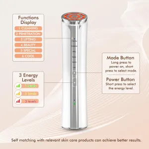 XCOZU Microcurrent Facial Device,6-in-1 Skin Tightening Machine Face Massager, Home Use Skin Care Tools