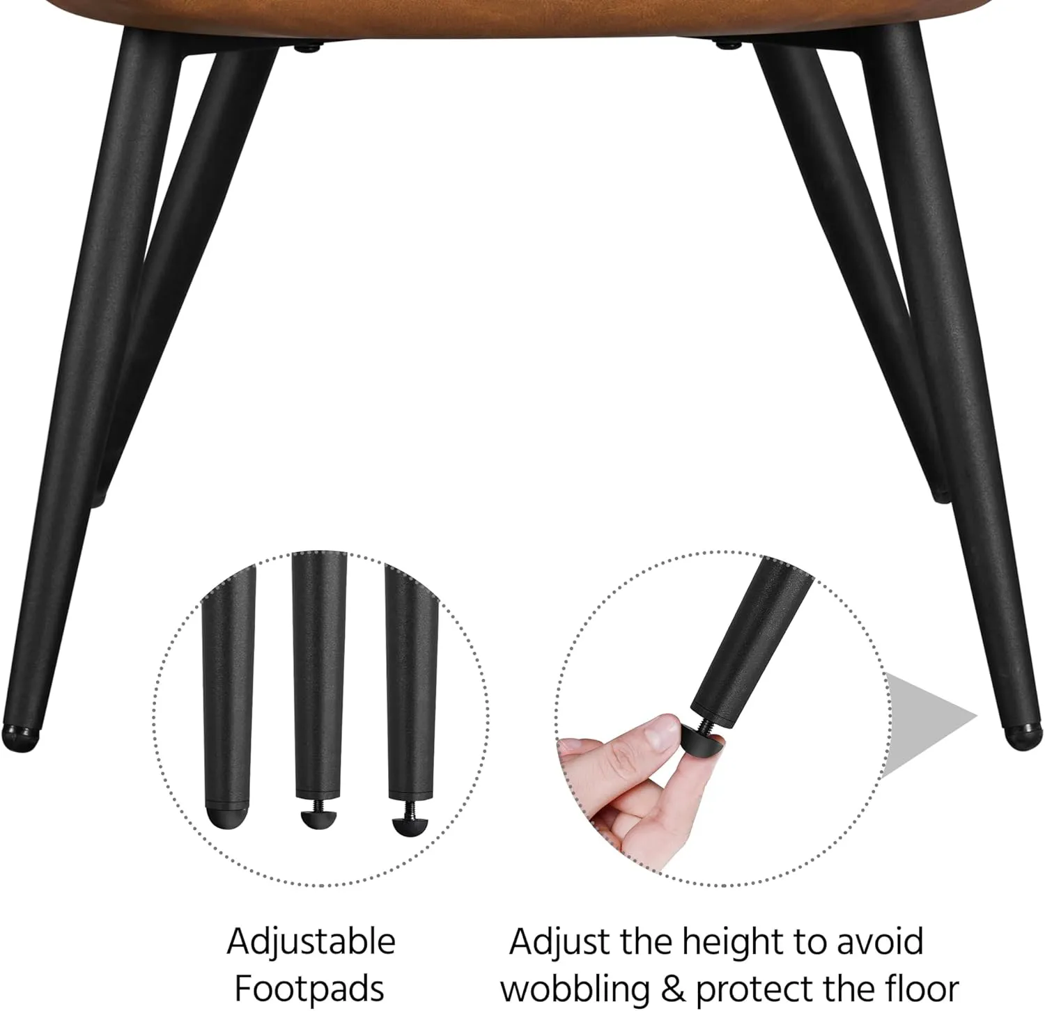 Yaheetech Accent Chair, Modern Fuzzy Boucle Fabric and Faux Leather Armchair, Upholstered Vanity Chair with High Curved Back and Metal Legs for Living Room Makeup Bedroom, Gray/Retro Brown