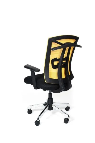 Yellow Medium Back Executive Chair with Chrome Base