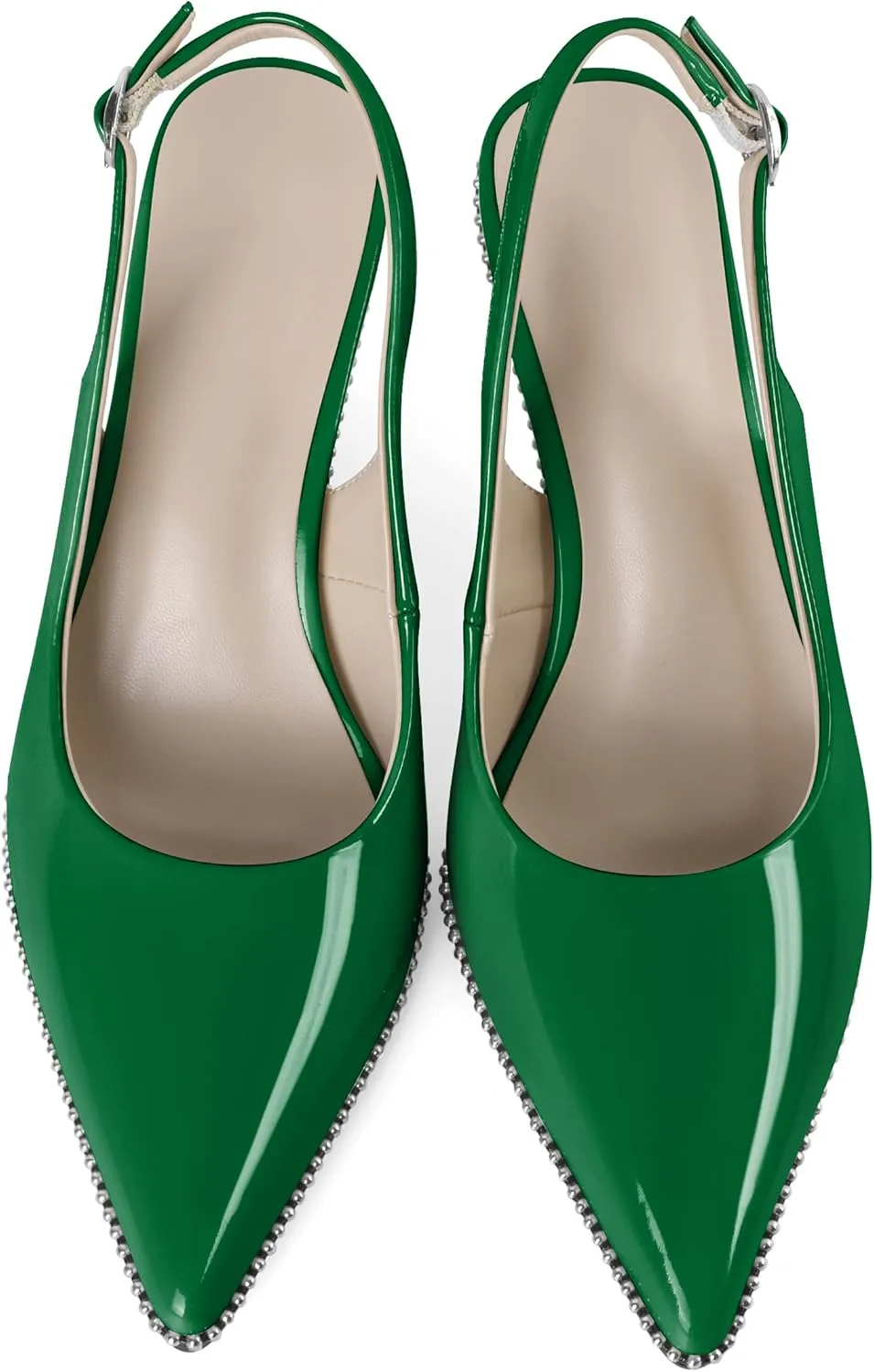 YODEKS Slingback Kitten Heels Women's Pointed Toe Low Heel Pumps 2.5 Inch Shoes Size 5-13