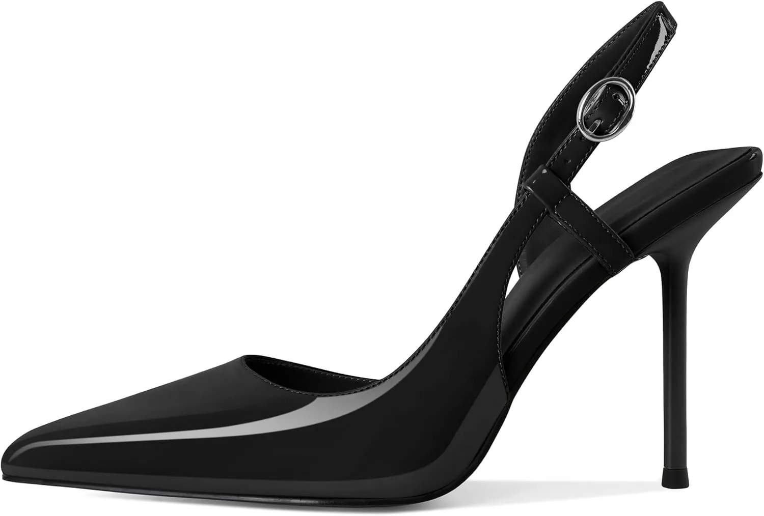 YODEKS Women's Slingback Heels Pointed Toe D'Orsay High Heel Pumps 4 Inch Shoes US Size 5-13