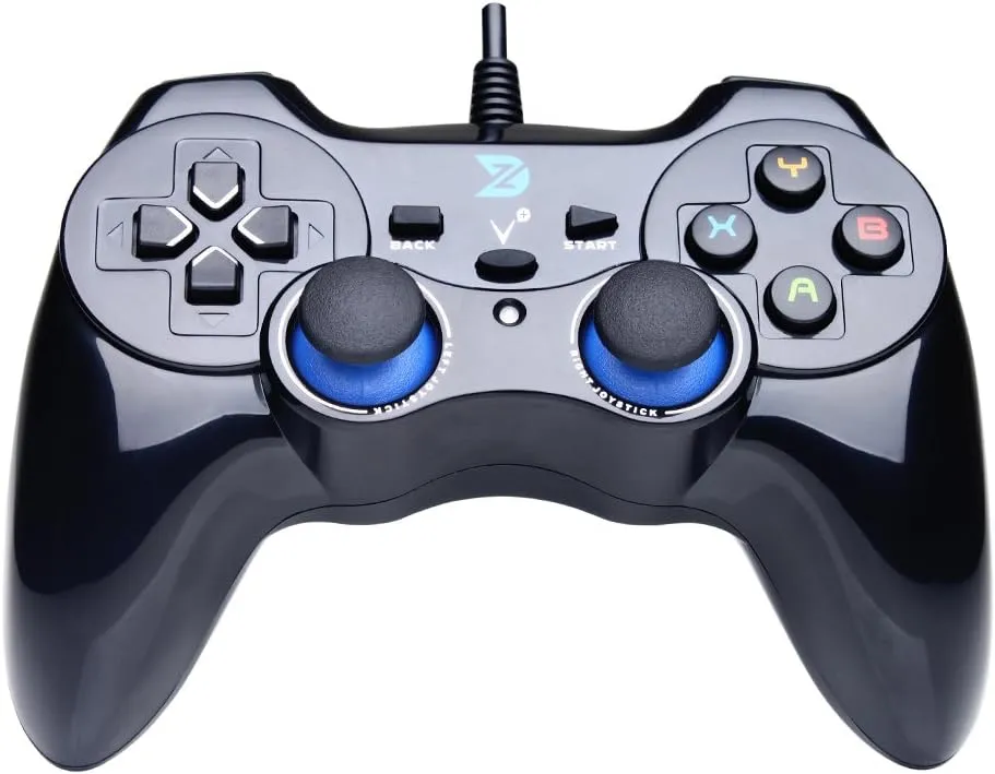 ZD-V  USB Wired Gaming Controller Gamepad For PC/Laptop Computer(Windows XP/7/8/10/11) & PS3 & Android & Steam - [Black]