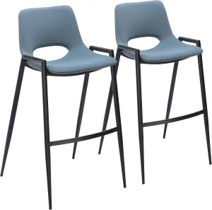 Zuo Modern Bar Chair Set, Gray, Black