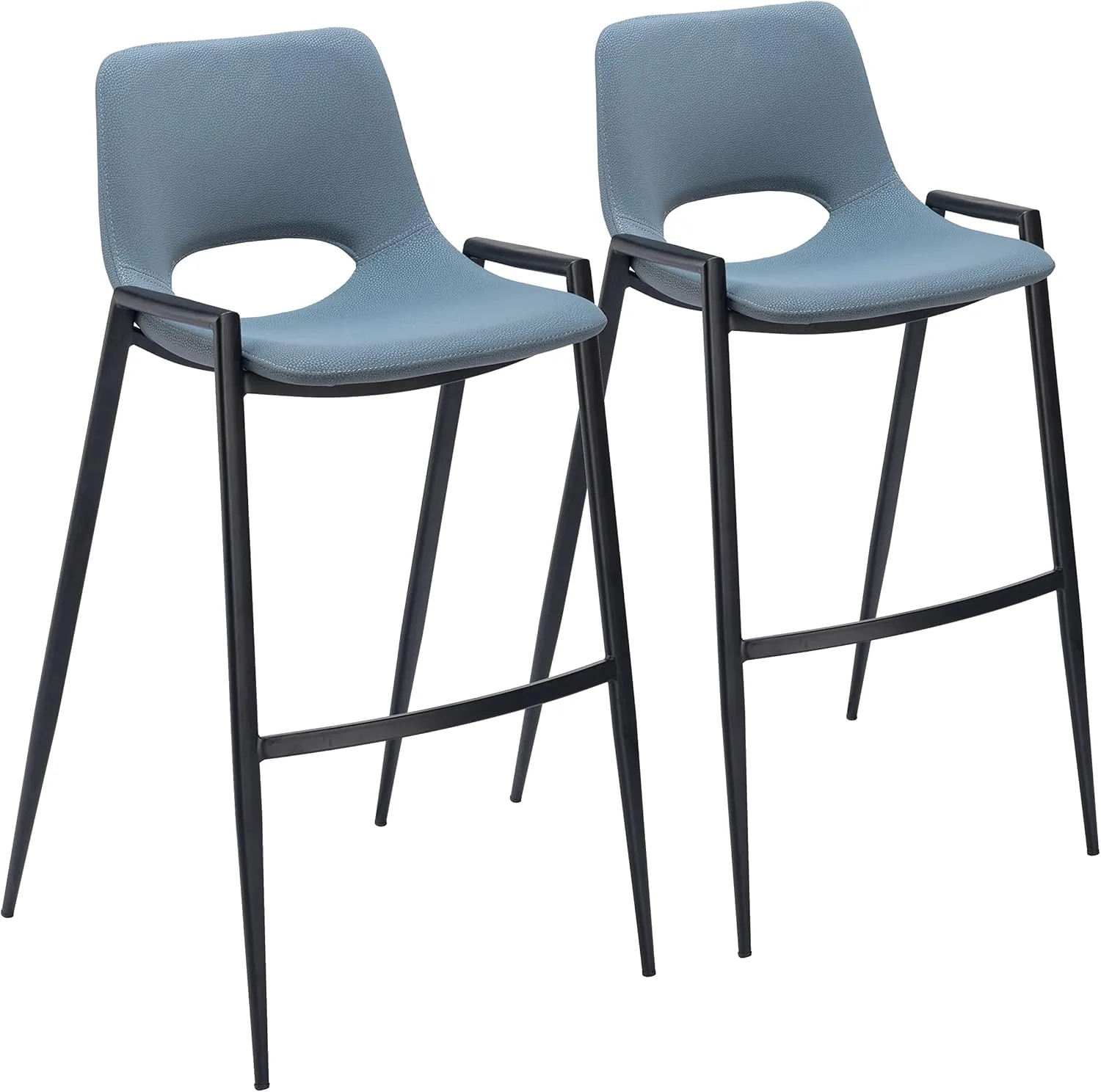 Zuo Modern Bar Chair Set, Gray, Black