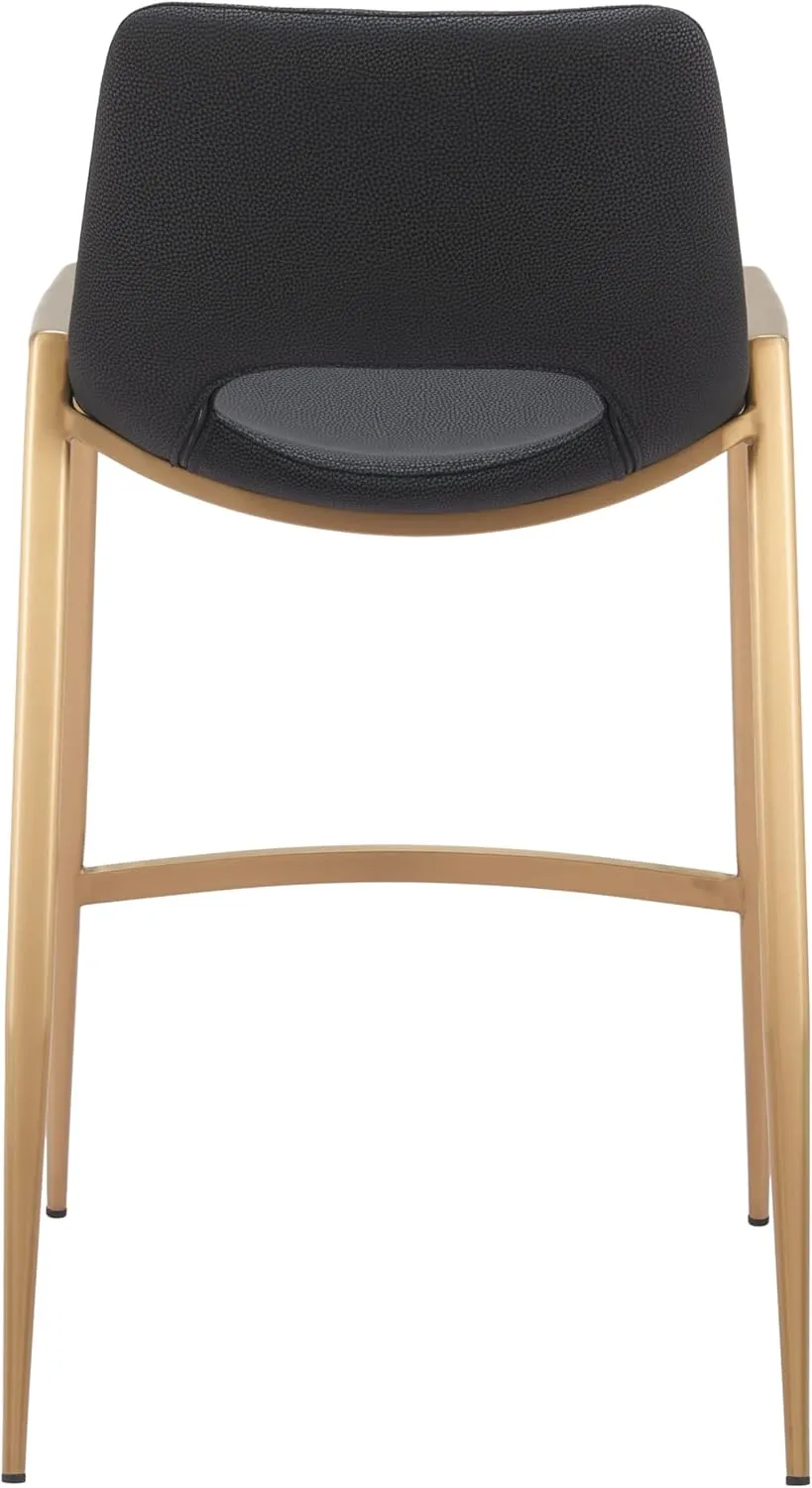 Zuo Modern Counter Chair Set, Black, Gold