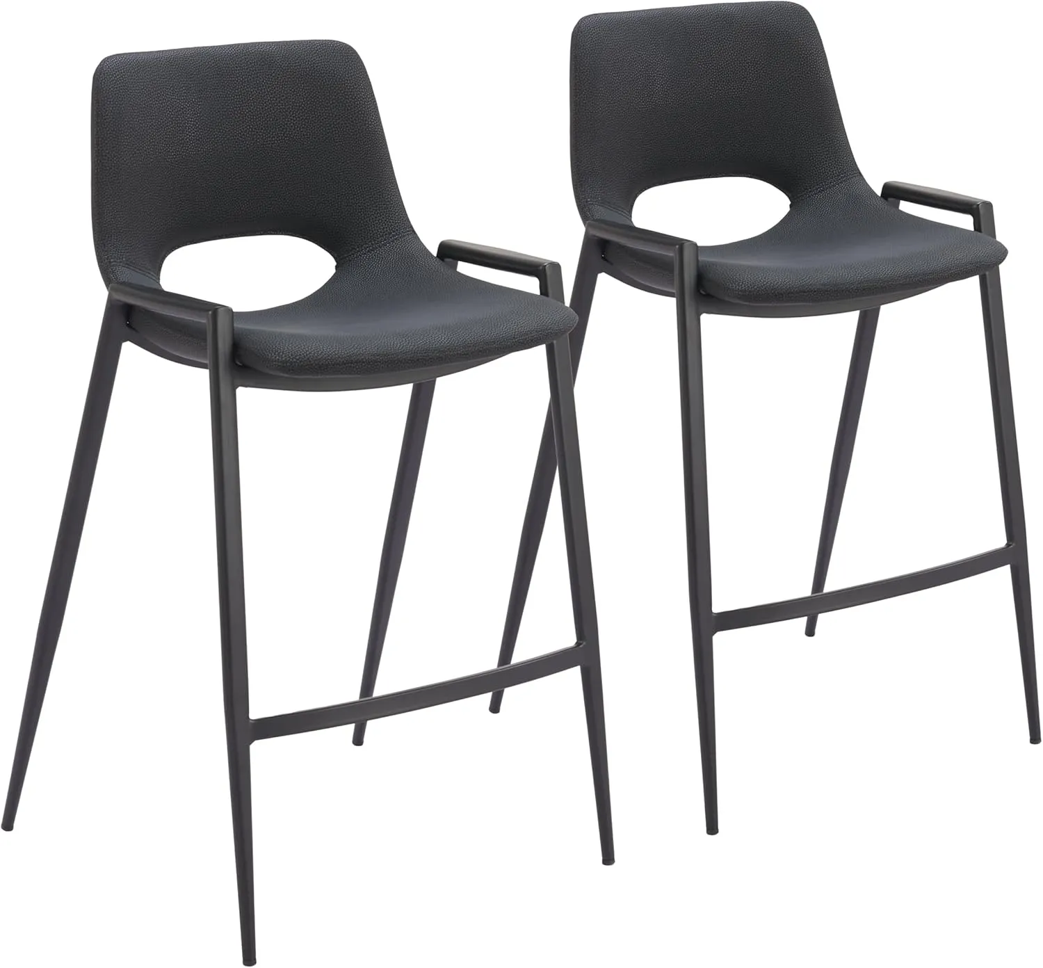 Zuo Modern Counter Chair Set, Black