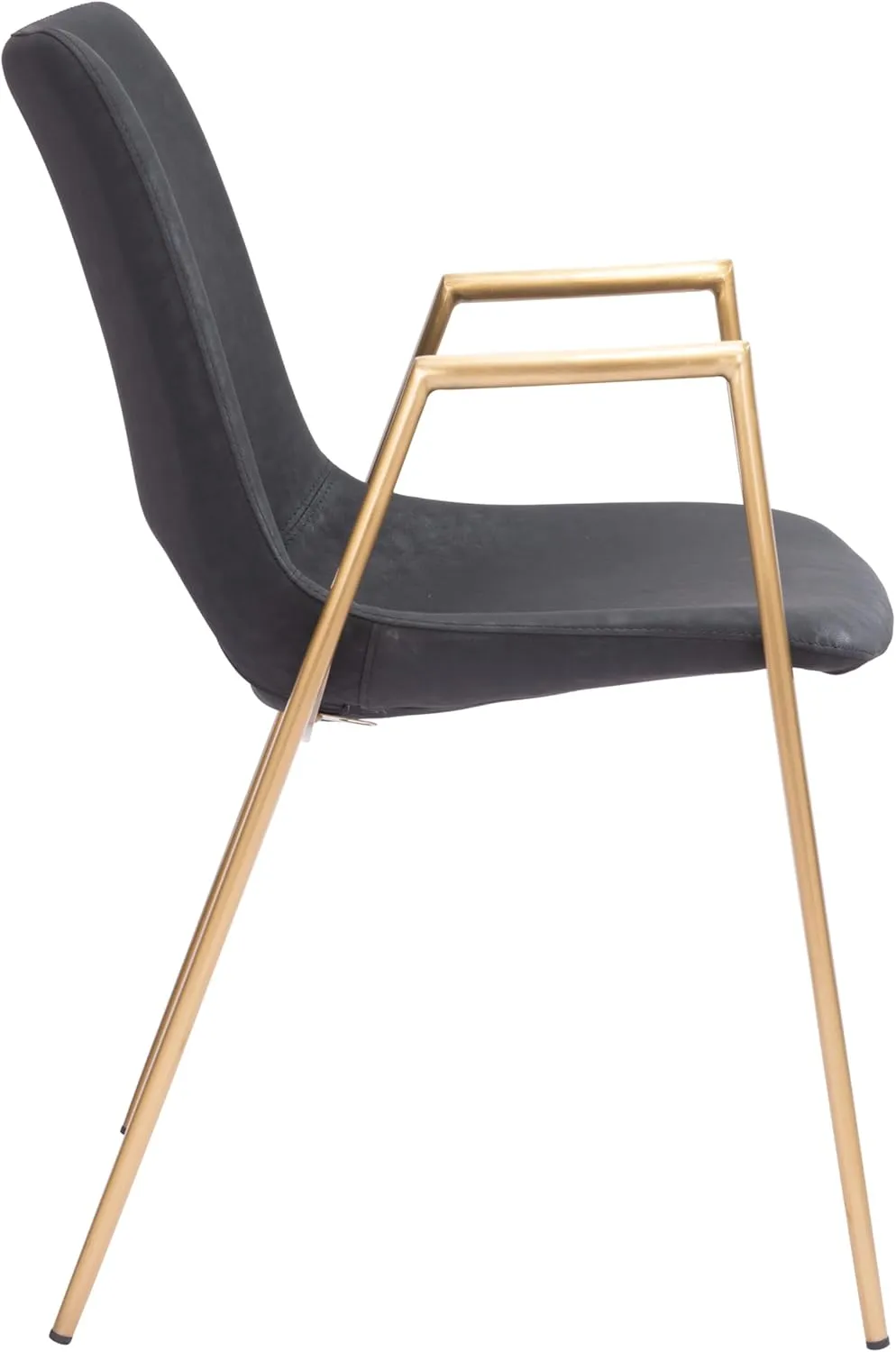 Zuo Modern Desi Dining Chair (Set of 2) Black & Gold