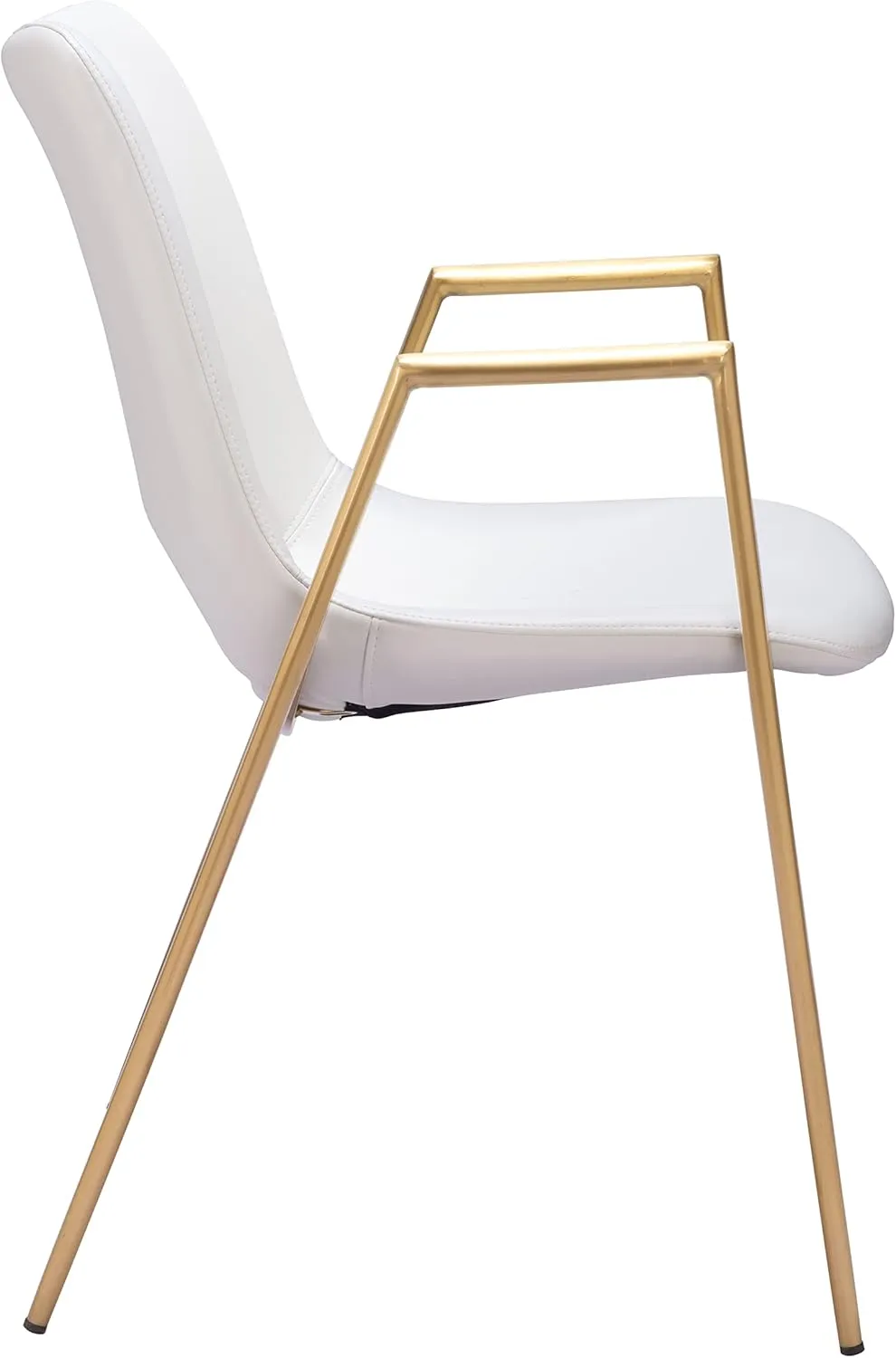 Zuo Modern Desi Dining Chair (Set of 2) White & Gold