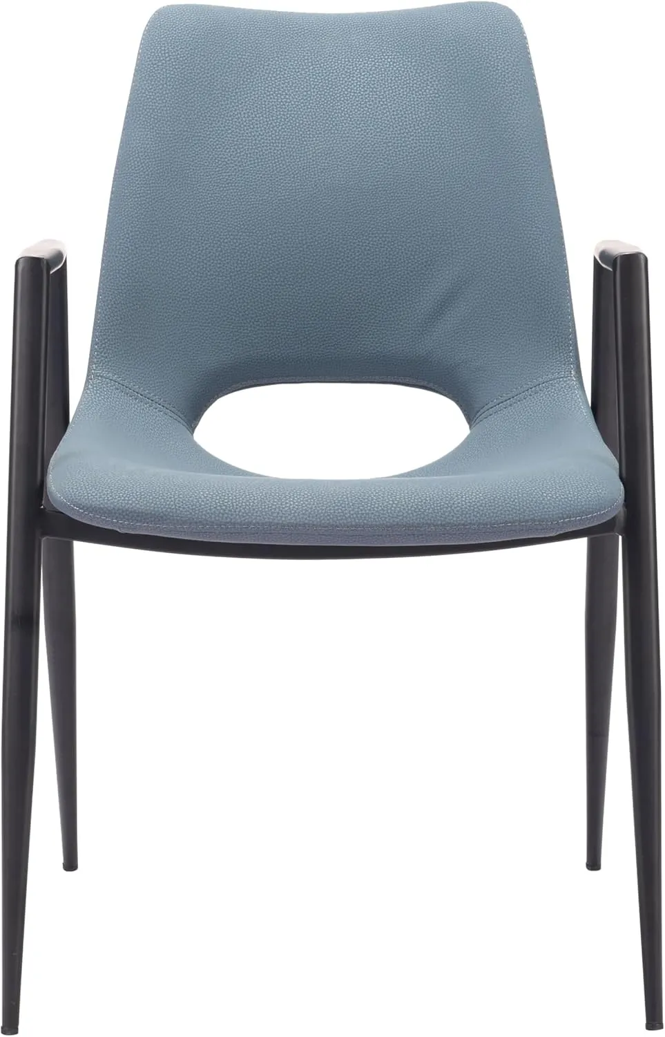 Zuo Modern Dining Chair Set, Gray, Black